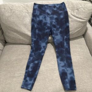 Blue Tie-Dye Leggings